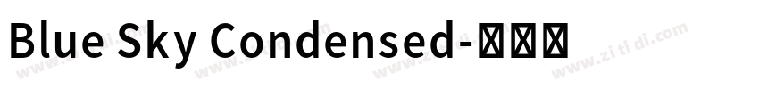 Blue Sky Condensed字体转换